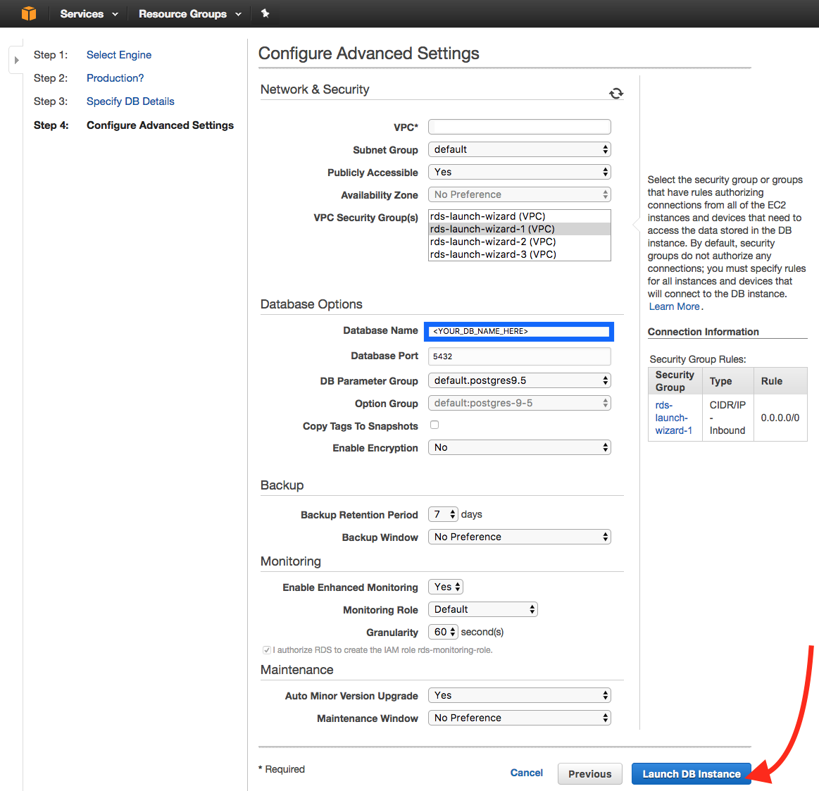 Configure settings