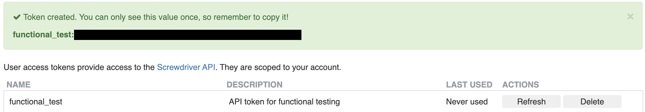 Copy user token