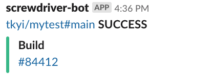 Minimized Slack notification